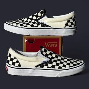 Vans Checkerboard Classic Slip On Skate Shoes